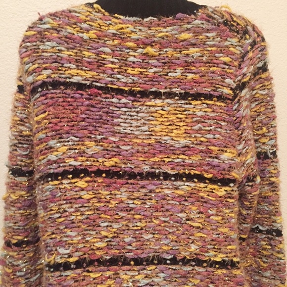 NWT Roseys Open Front Cardigan Sweater Chunky Knit Colorful Small/Medium Duster - Picture 9 of 11